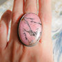 "Pink Healing" rhodonite and silver ring by Thornbird Studios-1