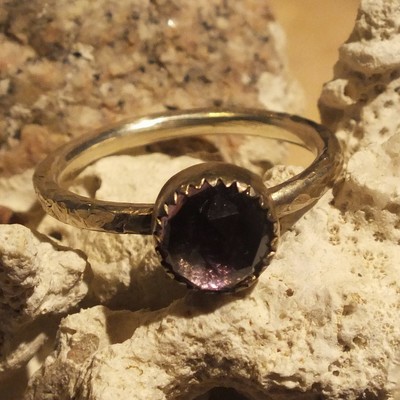 "pixie dust" amethyst and sterling silver ring by thornbird studios