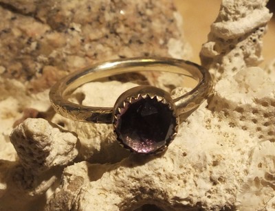 "Pixie Dust" amethyst and sterling silver ring by Thornbird Studios