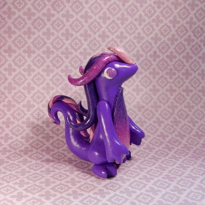 Purple glitter dragon