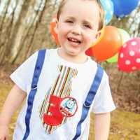 Boys First Birthday Thomas the Train Outfit, Boys Thomas the Train First, 2nd Birthday Outfit - Thumbnail 2