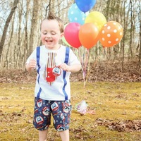 Boys First Birthday Thomas the Train Outfit, Boys Thomas the Train First, 2nd Birthday Outfit - Thumbnail 3