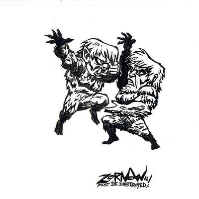 "war of the gargantuas" original drawing