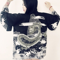 Harajuku Japanese bathrobe cardigan coat - Thumbnail 4