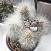 MILKY QUARTZ STACKING RING - Thumbnail 1