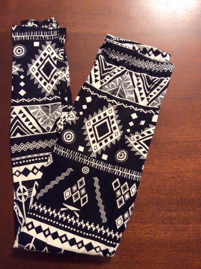 Black Scribble Leggings