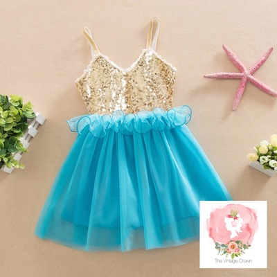 Cinderella blue sparkle dress