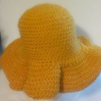 Crochet Wide Brimmed Hat  - Thumbnail 1