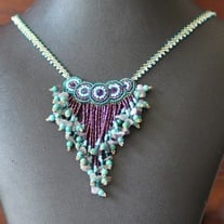 Amethyst Chips and Turquoise Necklace