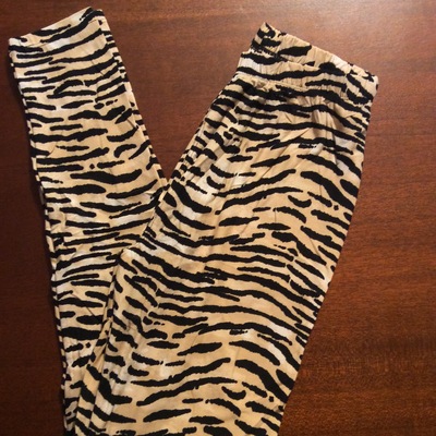 Brown zebra leggings
