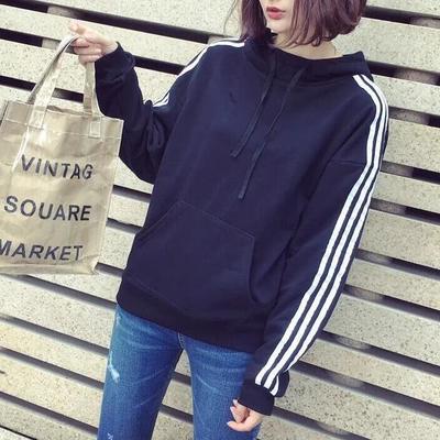 Harajuku striped hoodie sweatshirt - Thumbnail 5