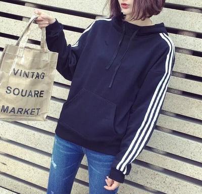 Harajuku Striped Hoodie Sweatshirt