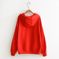 Harajuku Striped Hoodie Sweatshirt - Thumbnail 1