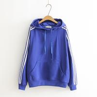 Harajuku Striped Hoodie Sweatshirt - Thumbnail 3