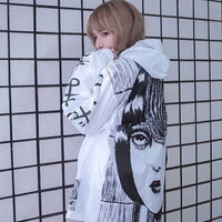 Harajuku horror comics hooded thin coat - Thumbnail 1
