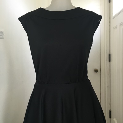 80's does 50's black dress