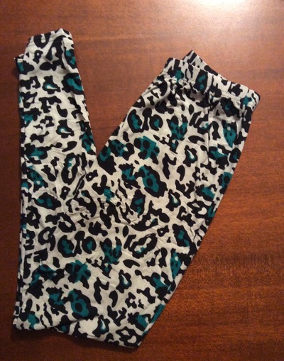 Turquoise n Grey Chetah Leggings