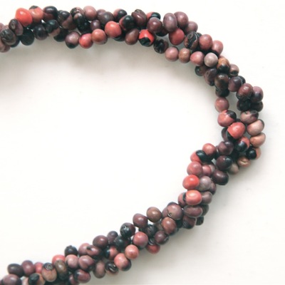 Long multi-strand churchseed necklace