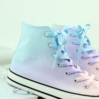 Harajuku gradient hand-painted canvas shoes - Thumbnail 3