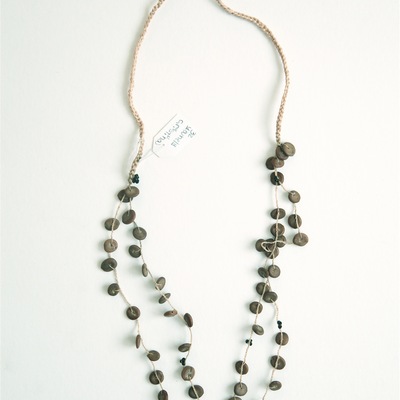 Crocheted seed necklace