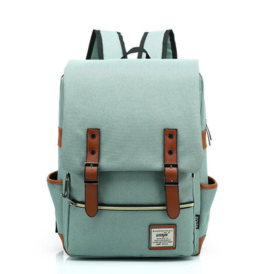 Vintage simple canvas travel rucksack leisure backpack schoolbag