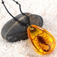 Crystal Amber Necklace SCORPION - Thumbnail 3