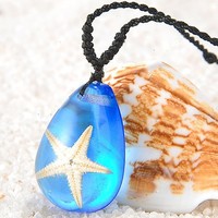 Crystal Amber Necklace - STARFISH  - Thumbnail 1