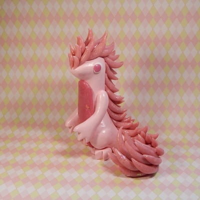 Pink glitter maned dragon