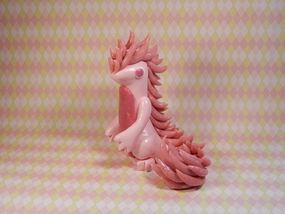 Pink Glitter Maned Dragon