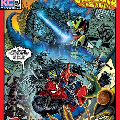 Supaida-man vs. godzilla print