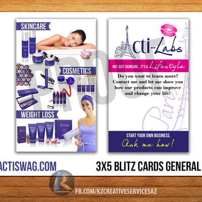 Acti-labs 3x5 mini blitz cards - general