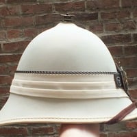 "Get Pithy" Unique Handmade Steampunk Pith Helmet Hat by Lisa Benshoof, OOAK - Thumbnail 3