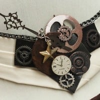 "Get Pithy" Unique Handmade Steampunk Pith Helmet Hat by Lisa Benshoof, OOAK - Thumbnail 4