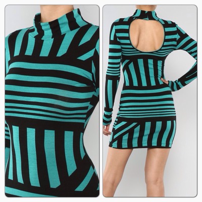 Jade Turtle Neck Fitted Dress