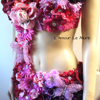 Valentines Day Fairy Monokini Costume Cosplay Dance Rave Bra Halloween Burlesque Show Girl - Thumbnail 4
