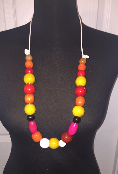 Wooden Shaped Statement Necklace