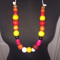 Wooden Shaped Statement Necklace - Thumbnail 3