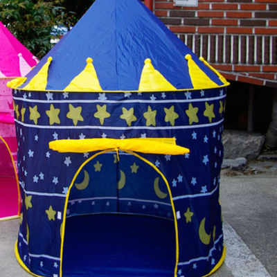 Kids play tent blue color prince castle for boy playhouse outdoor indoor tent