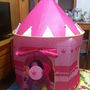 KIDS PLAY TENT GIRLISH PINK Color CASTLE PRINCESS PLAYHOUSE OUTDOOR INDOOR TENT - Thumbnail 1