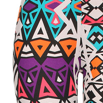 Orange and Purple Aztec Print Leggings - Thumbnail 2