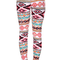 Pink Aztec Print Leggings - Thumbnail 2