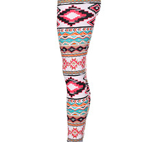 Pink Aztec Print Leggings - Thumbnail 1