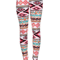 Pink Aztec Print Leggings
