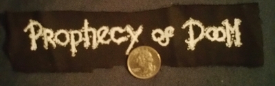 Prophecy of doom punk cloth patch