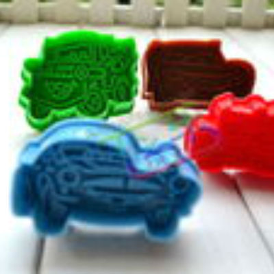 Car cartoon design mold 4 different design set 4pcs cookie / food cutter stamp