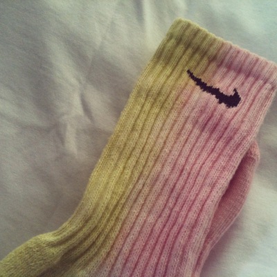 Dip Dyed Two-Tone Custom Nike Socks 