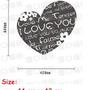 Love Me Tender Heart SHAPE Cool Free Style Home DIY Decoration Wall Sticker Set - Thumbnail 2