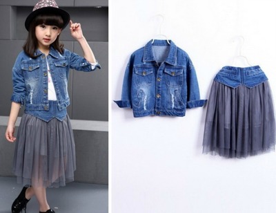 Denim Tulle Set