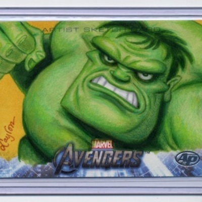 Avengers hulk artist proof sketch card #2 (hor) - Thumbnail 2