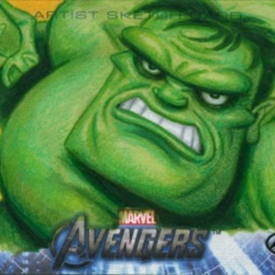 Avengers hulk artist proof sketch card #2 (hor)